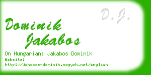 dominik jakabos business card